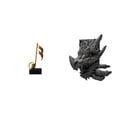 thumbnail image 1 of Sujetalibros de resina con forma de nota musical, adorno creativo de mesa, soporte para libros musicales, centro de mesa decorativo para chimenea, reg, 1 of 8