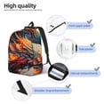 thumbnail image 3 of Rocae Dynamic Fire Bird Art for Canvas College Laptop Backpack for Men Women -Medium, 3 of 5