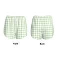 thumbnail image 6 of Goofa Pistachio Green Checkboard Printed Women 2 in 1 Running Shorts,Quick Dry Athletic Workout Shorts,High Waisted Athletic Shorts with Liner Pockets-X-Large, 6 of 9