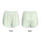 thumbnail image 3 of Balery Pistachio Green Checkboard Pantalones cortos deportivos para mujer con forro y dos bolsillos, elásticos, para entrenamiento, gimnasio, yoga-Large, 3 of 7