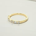 thumbnail image 2 of SOLITAIRE JEWELS 14K Yellow Gold Baguette and Round Moissanite Half Eternity Wedding Band, 2 of 6