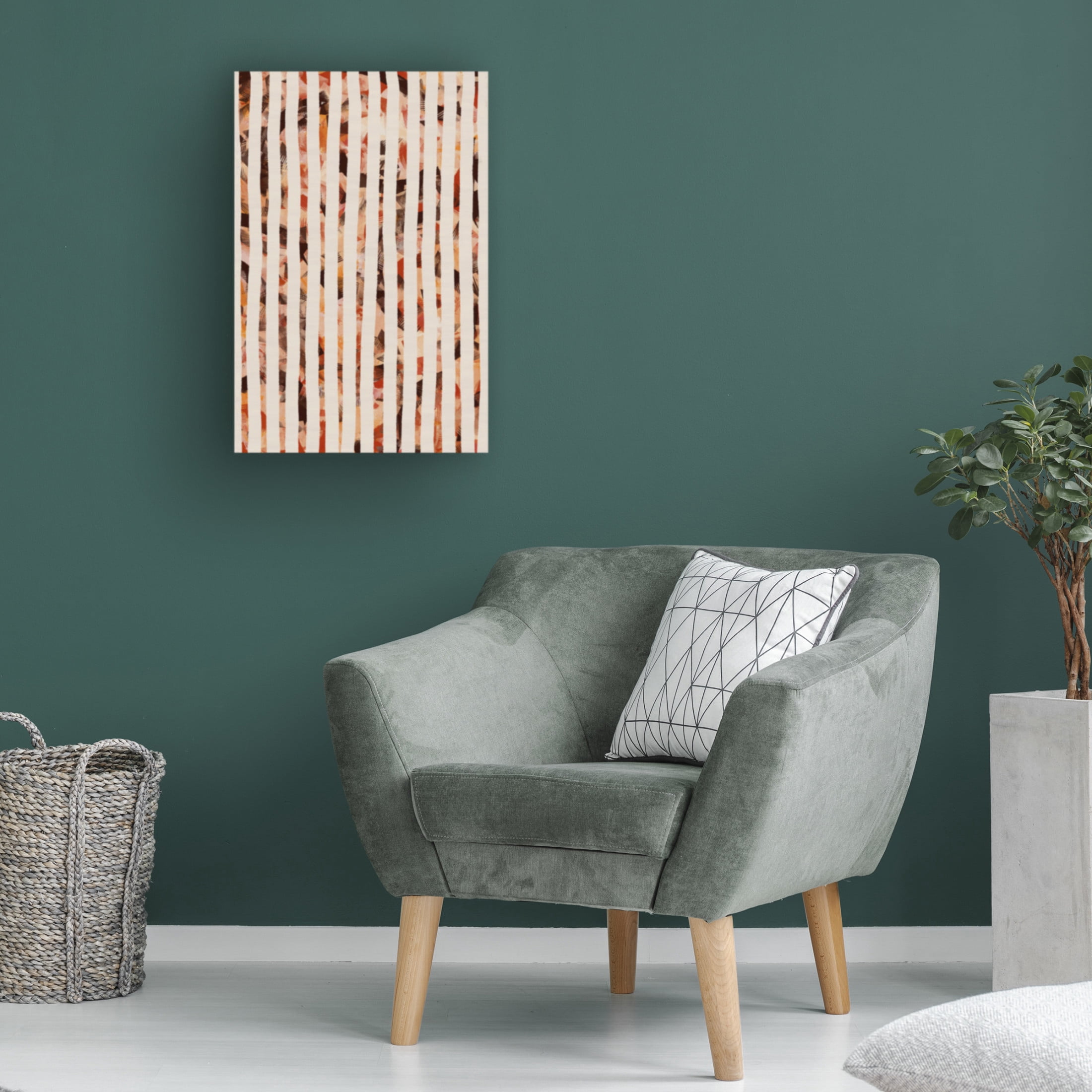 Canvas Wall Art - Treechild 'Beige Stripes Pattern' Wall Art for Living Room, Bedroom, or Office D?cor by Trademark Fine Art - 12 x 19 Inches