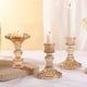 thumbnail image 5 of Juego de 6 portavelas cónicos, portavelas dorado y candelabro vintage, candelabro de vidrio para centros de mesa, decoración de otoño, Navidad, otoño, Acción de Gracias, 5 of 7