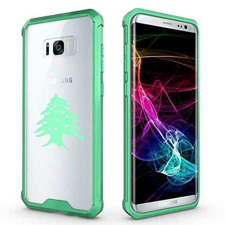 For Samsung Galaxy Clear Shockproof Bumper Case Hard Cover Cedar Tree Lebanon Lebanese (Mint For Samsung Galaxy S7