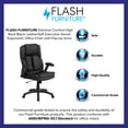 thumbnail image 4 of Flash Furniture Extreme Comfort High Back Black LeatherSoft Executive Swivel Ergonomic Office Chair with Flip-Up Arms, 4 of 12
