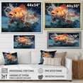thumbnail image 4 of Designart "Catching Colorful Fish" Sports Floater Framed Wall Art Print, 4 of 7