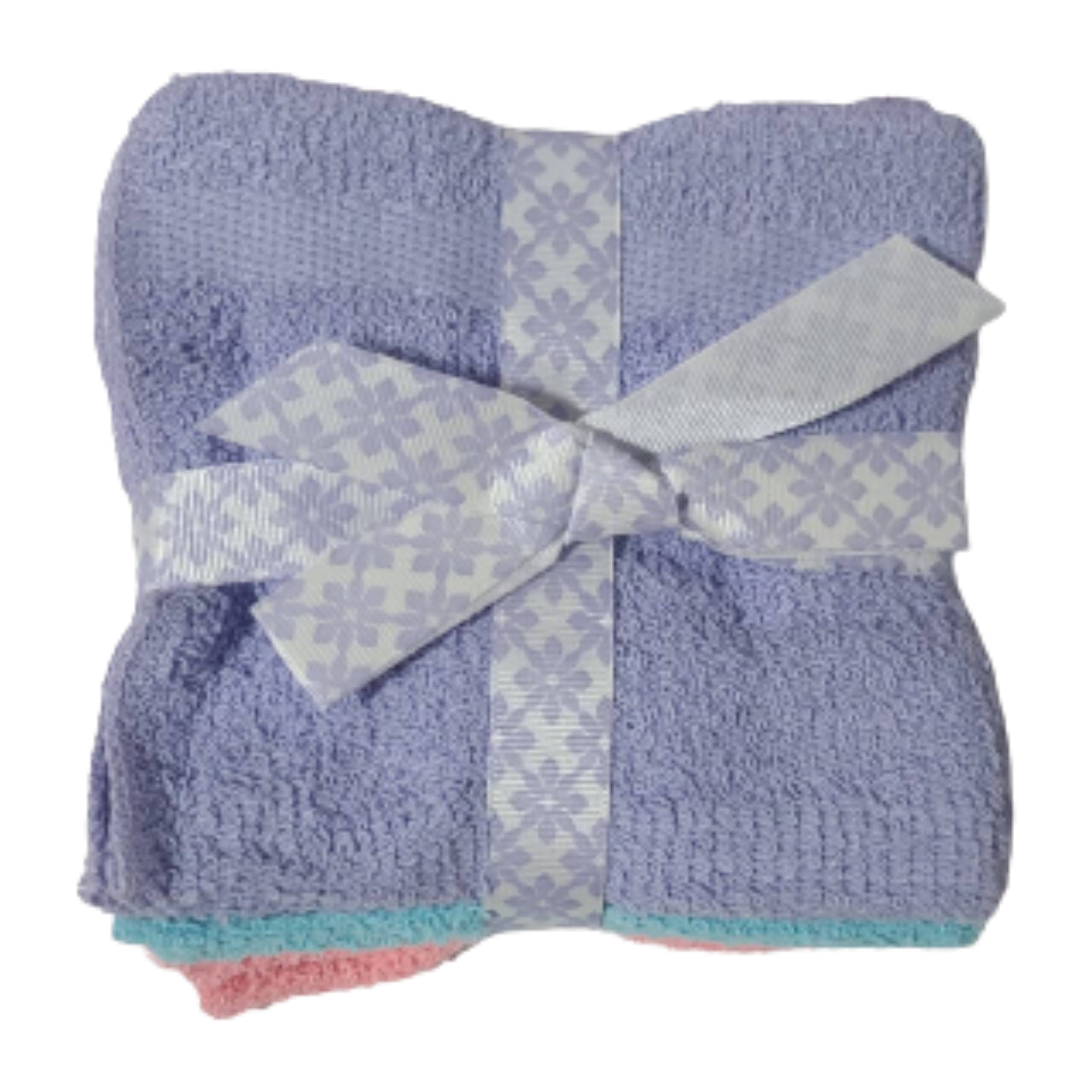 Soft Cotton Bath Washcloth Infant, Kids Sower, Assorted Colors, 6 Bath Towels - 12 x 12