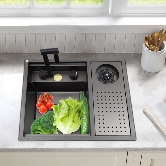 Kitchen Sink, Kitchen Countertop Sink, Black Bar Sink  For Kitchen Sinks, Center Island Counter Sinks