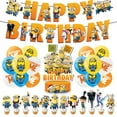 thumbnail image 1 of Despicable Me Theme Birthday Party Decorations, Banner Balloon Flag Suit XI, 1 of 1