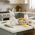 thumbnail image 6 of Eolstice Ceramic White Easter Bunny Figurine, Egg Decorative Spring Tabletop Decor, Bunny Collectible Ornament, for Home Shelf, Mantel, Gift, Holiday s(A), 6 of 6