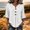 White v neck 3/4 sleeve blouse women a1, variant on thefmos Women's V Neck Pullover Blouse 3/4 Sleeve Loose Fit Lightweight Solid Color Casual Top Summer Fall Outfit, Orange M