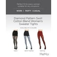 thumbnail image 2 of MeMoi Diamond Pattern Swirl Cotton Blend Women's Sweater Tights - Womens - Female (Medium/Large, Black), 2 of 11