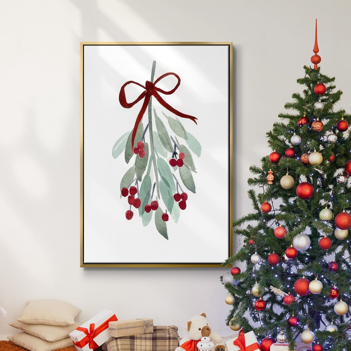 Come Across I - Framed Gallery Wrapped Holiday Canvas - 17 x 25 - Gold Frame