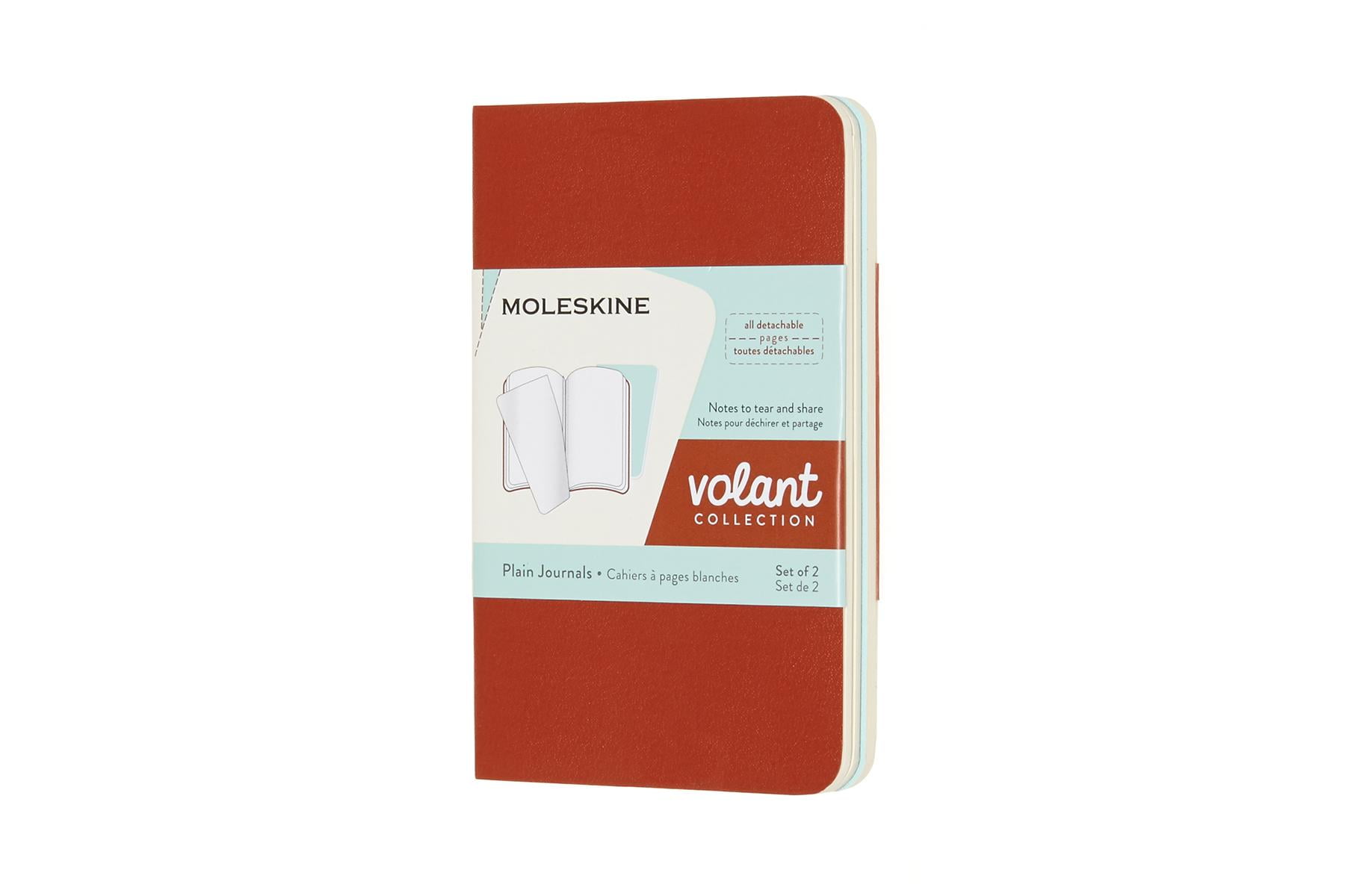 Moleskine Volant Journal, Xs, Plain, Coral Orange/Aquamarine Blue (2.5 X 4.25) (Other)