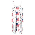 thumbnail image 4 of Zanarzt Toddler 4th Of July Jumpsuit 4th of July Baby Boy Girl Outfit Stars Stripes Romper Fourth of July Overalls Memorial Day Clothes Red,5-6 Years, 4 of 5