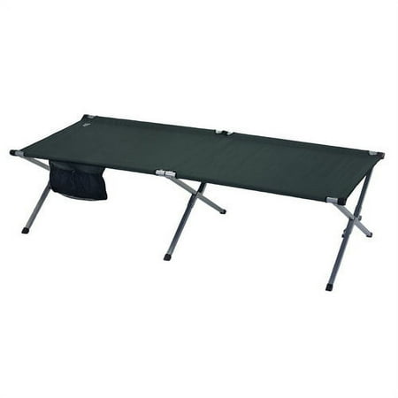 RIO Adventure One-Piece Military Style Camp Cot, Green