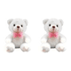 thumbnail image 1 of DQrwqpou Oso Peluche Con LED Funciona Con Pilas para Cumpleaños Día La Madre (blanco), 1 of 6