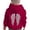 Red, variant on WOYY Toddler Girls Hoodie Wing Print Hooded Sweatshirt Girl's Casual Hoodies, Sizes 3-4T