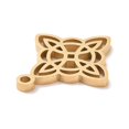 thumbnail image 2 of 10 pc 304 Stainless Steel Hollow Pendants Knot Golden 19x16x1mm Hole: 1.5mm, 2 of 2