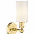 thumbnail image 2 of 616-1W-SG-G801 Innovations Lighting Clymer - 1 Light Wall Sconce In Modern Style-11.38 Inches Tall and 3.88 Inches Wide-Satin Gold Finish-Matte White, 2 of 2