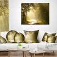 thumbnail image 4 of Designart Bright Sunlight in Fall Forest - Landscape Photo Throw Pillow - 12x20, 4 of 5