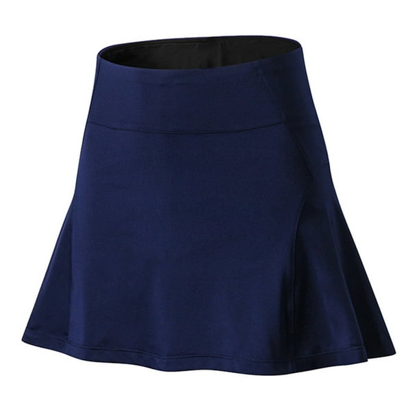 Anself - Women Sports Skirt High Waist Quick Dry Pocket Ruffles Lining ...