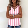thumbnail image 4 of yillto Tank Tops for Women Summer Striped Sleeveless Tee Loose Casual Crewneck Shirts Fashion Tunics Blouse, 4 of 6