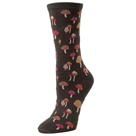 

MeMoi Mushroom Field Bamboo Blend Crew Sock Rosin 9-11