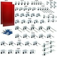 thumbnail image 3 of Triton Products® (2) 24 In. W x 42-1/2 In. H x 9/16 In. D White Epoxy 18 Gauge Steel Square Hole Pegboards w/63 pc. LocHook Assortment, 3 of 6