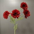 thumbnail image 3 of 4-Head Artificial Gerbera Flower - Bendable Stem Realistic Silk Bloom for Home Vase, Bathroom Table & Wedding Decor - Style A, 3 of 4