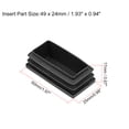 thumbnail image 2 of Plastic Plug End Caps, 50mm x 25mm Rectangular Furniture Table Chair Legs 4Pcs, 2 of 5