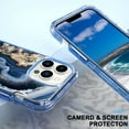 thumbnail image 4 of Dteck for iPhone 15 Pro Max Case, 3 in 1 Heavy Duty Hybrid Hard PC Rugged Marble Pattern Protective Cover for Apple iPhone 15 Pro Max,03#-Deep Blue, 4 of 6