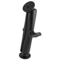 RAM RAM-101U-D - Mounting component (double socket arm, round base, 2 x Ram balls) - powder-coated marine grade aluminum