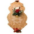 thumbnail image 3 of Abbracc 13x45 Inch Lace Table Runner Tablecloth Christmas Party Table Decor Gold, 3 of 5