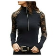 thumbnail image 2 of AXXD Womens Tops Fall Couples Mid-length White Tank Tops Women Mock Neck Camouflage Pullover Tops For Reduced Price, 2 of 3