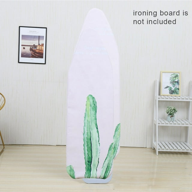 Feather Cactus Flower Pattern Iron Board Cover Drawstring Closing Ironing Boards Protector Replacement,Maoww