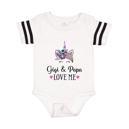 

Inktastic Gigi and Papa Love Me Unicorn Gift Baby Girl Bodysuit