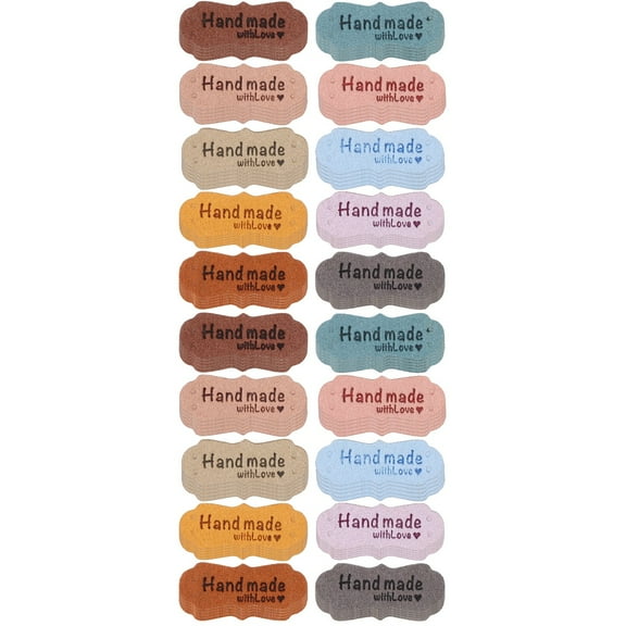 2 Pieces Handmade Leather Labels Sewing on Custom Tags for Items Clothing