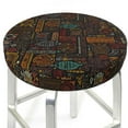thumbnail image 3 of Lsque Polynesian Turtles Round Bar chair cushion covers Velvet Fabric Premium Comfort Protects from Scratches and Stains for 14-17 Inch Chair- 13 inch, 3 of 7