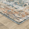 thumbnail image 3 of Oriental Weavers Charleston Washable Area Rug - CHA06 - 5' x 7' - in Blue/ Rust - Vintage Inspired, Non-Slip, Stain Resitant, Ultra Low Pile, Bedroom, Office Rug, 3 of 3