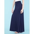 thumbnail image 4 of Made by Johnny Women's Fold-Over Maxi Skirt L NAVY, 4 of 6