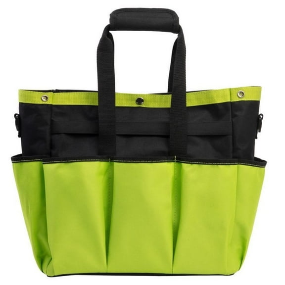 Garden Tool Bag Large Oxford Waterproof with Pockets Garden Tote Bag Gardening Plant Tool Organizer Storage Carrier Store for Outdoor Women Men, Green