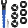 thumbnail image 1 of Angle Grinder Flange Nuts and Spanner Wrench Set with Extension Shaft Adjustable Hand Wrench Tool Sturdy Grinder Power Tool Parts for 5/8inch-11 Thread Angle Grinders Polishers, 1 of 10