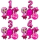 thumbnail image 2 of Juego de 6 globos de aluminio con números del 1 al 9 en color rojo rosa para fiestas de cumpleaños de niñas, decoraciones para baby shower, bodas, princesas, suministros para fiestas de Barbie, 2 of 5