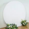 thumbnail image 4 of BalsaCircle 7.5 feet White Fitted Spandex Round Wedding Backdrop Stand Cover Wedding Party Event, 4 of 7