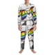 thumbnail image 3 of Balery Panda with Sun glasses Pijama para Hombre de Dos Piezas con Manga Larga, Conjunto de Dormir y Descanso Suave con Bolsillos-X-Large, 3 of 7