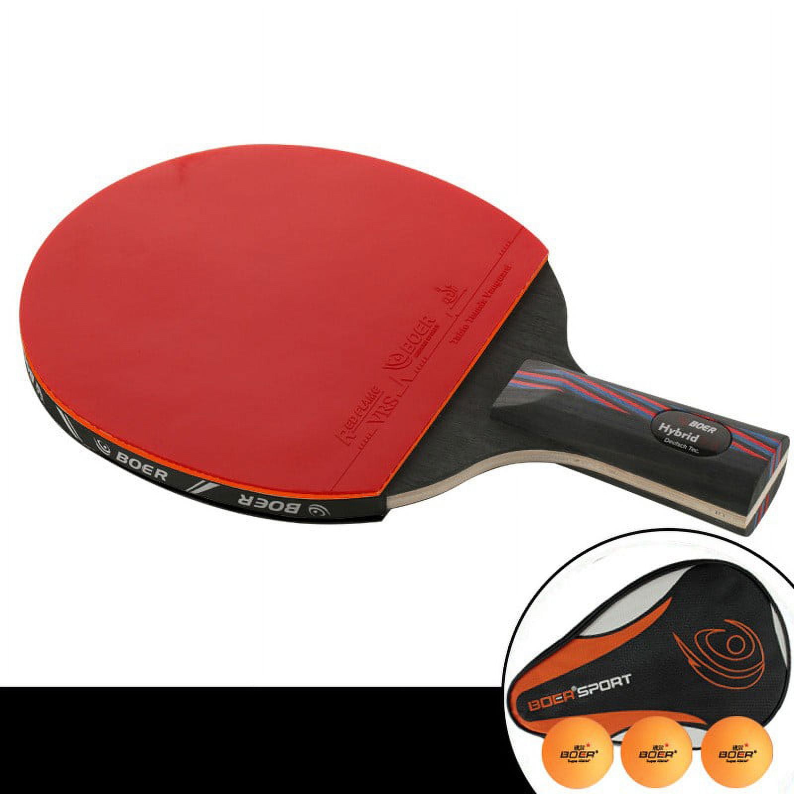 BOER Table Tennis Racket Bat Professional Training+Balls +Cover+Protective Film