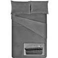 thumbnail image 3 of ViscoLogic Series Egyptian Comfort - Silky Smooth Lightweight Bedsheet Set - Brushed Micro - Deep Pocket - Grey (Queen), 3 of 3