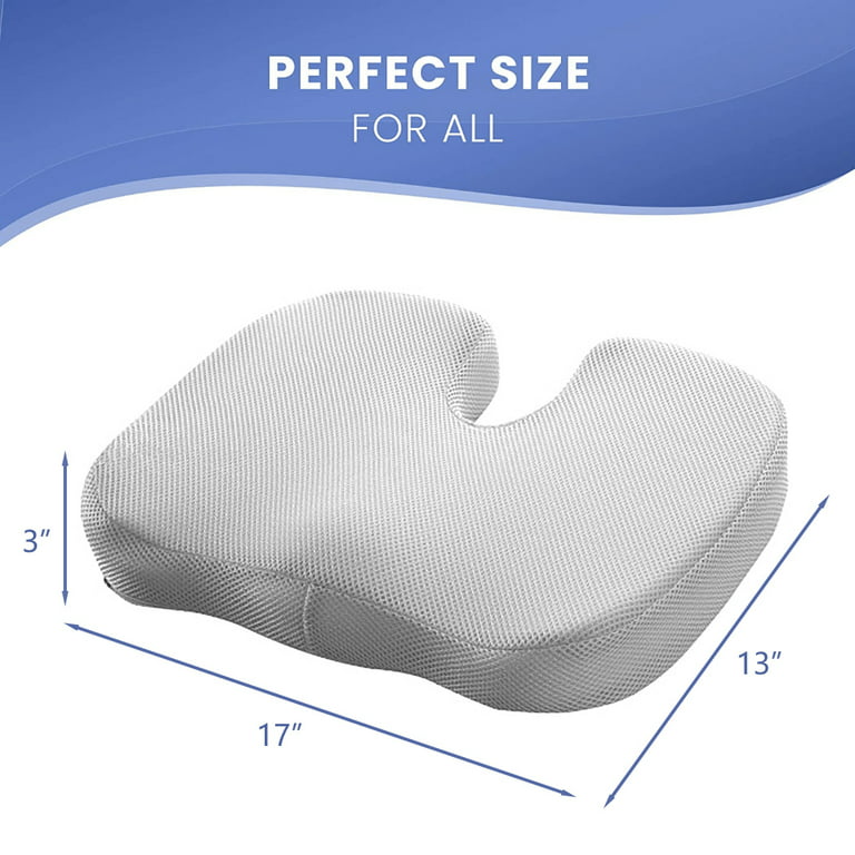 Office Chair Cushions for Desk and Kitchen Chairs, Memory Foam Coccyx  Cushion,Car Seat Cushion butt pillow for Tailbone Pain Relief, No-Slip  Dual-Linings Protects 