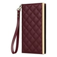 thumbnail image 2 of Desugned For Samsung Galaxy S24 FE Wallet Phone Case,With Suction Cup Fastener,Flip Folding Kickstand,With Card Slots,Wrist Strap&Shoulder Strap,Shockproof PU Leather Phone Case,Winered, 2 of 9